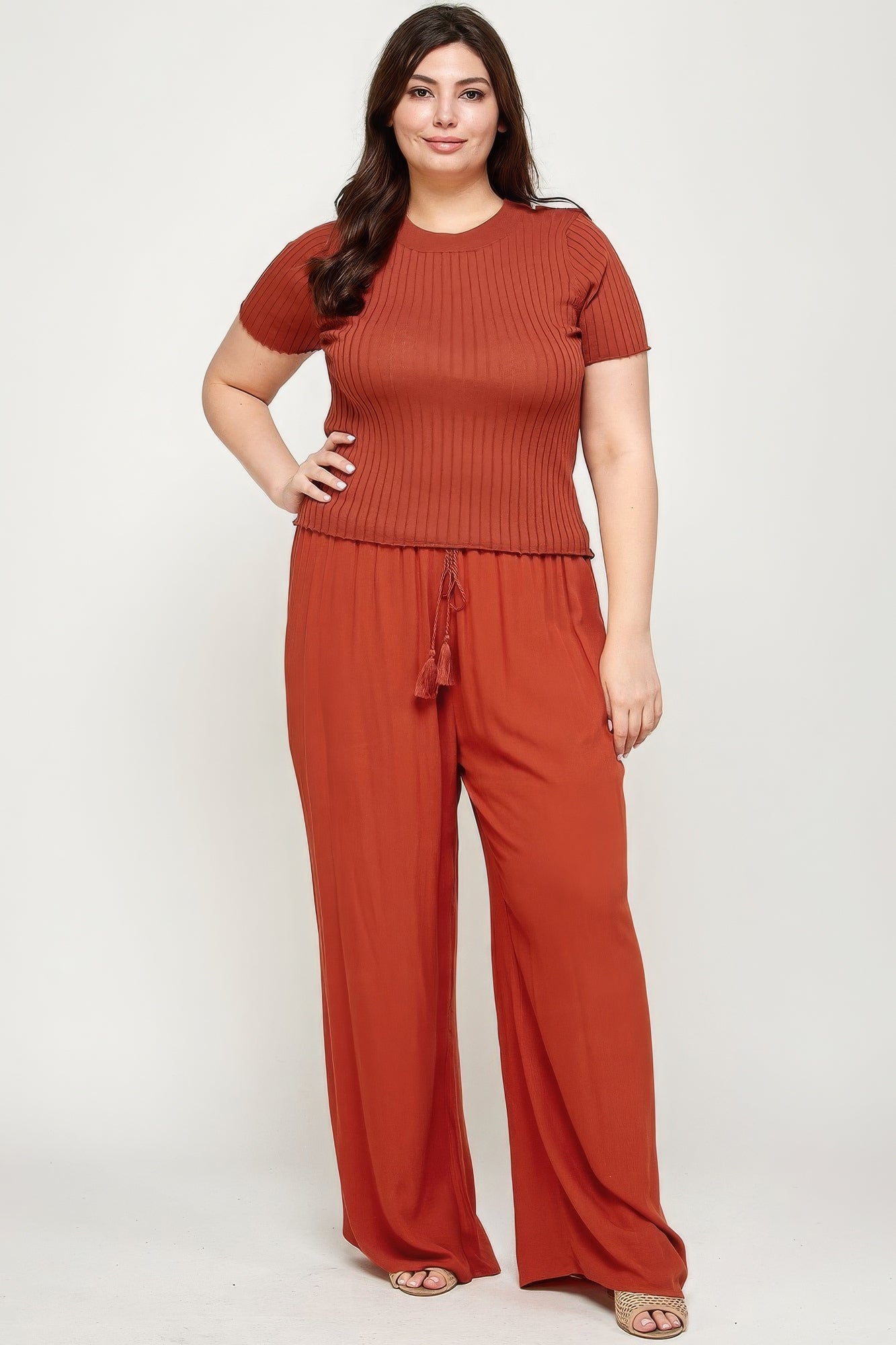 Henna Plus Size Palazzo Pants | Stylish & Comfortable for Curves - Shopping Therapy, LLC Palazzo pants