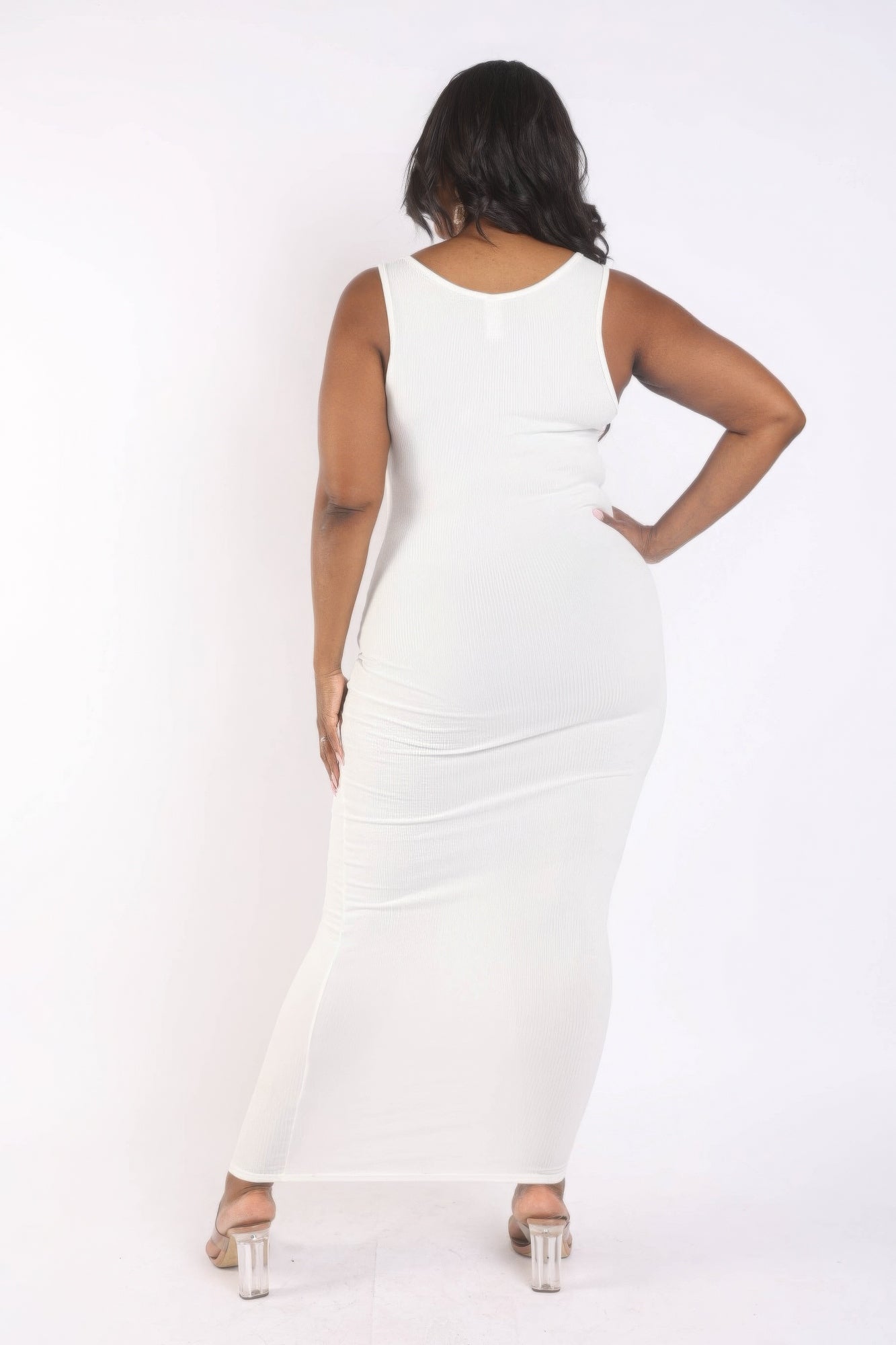 Elegant Ivory Tank Maxi Dress – Versatile and Comfortable - Shopping Therapy, LLC Dresses