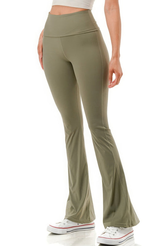 High Waist Premium Yoga Flare Pants - Shopping Therapy, LLC Active Sets