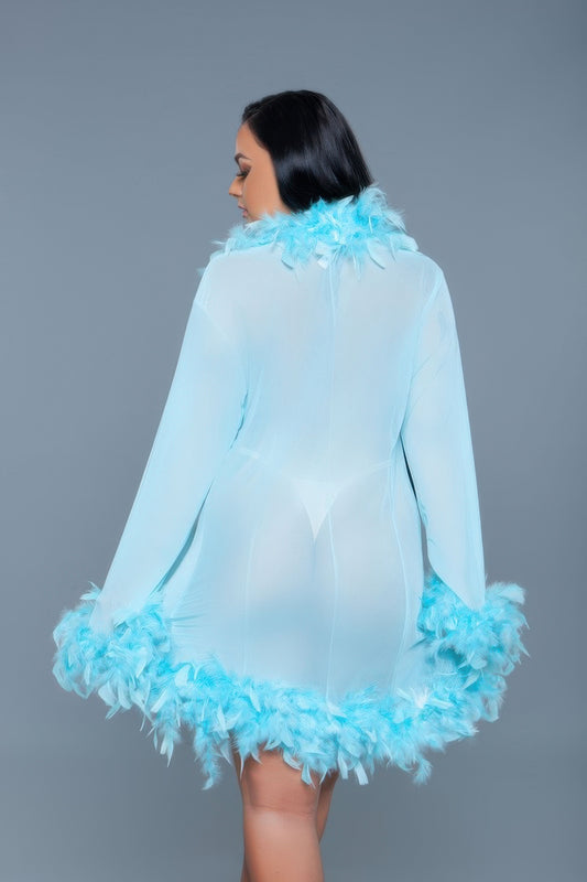 Light Weight Feather Boa Robe - Shopping Therapy, LLC
