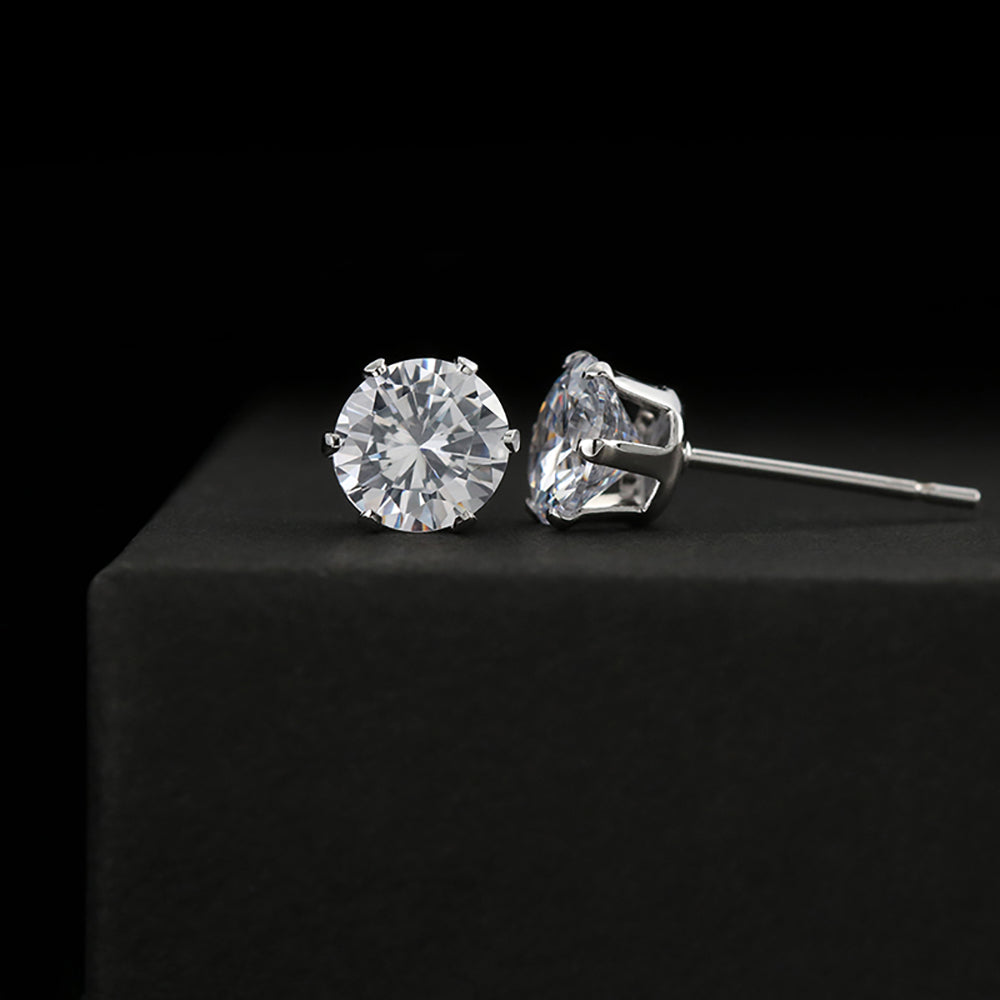 Cubic Zirconia Stud Earrings - Shopping Therapy, LLC Jewelry