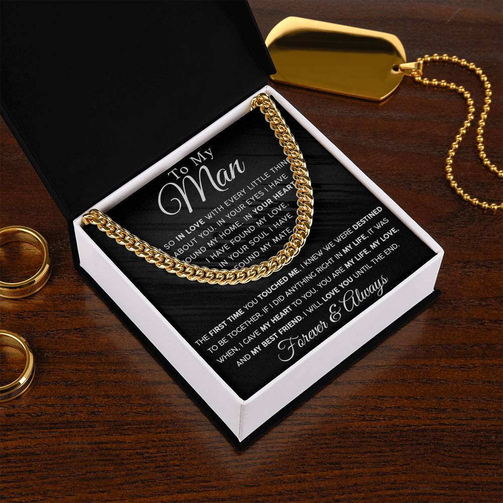 Until The End Men's Cuban Link Chain For Him - Shopping Therapy Jewelry