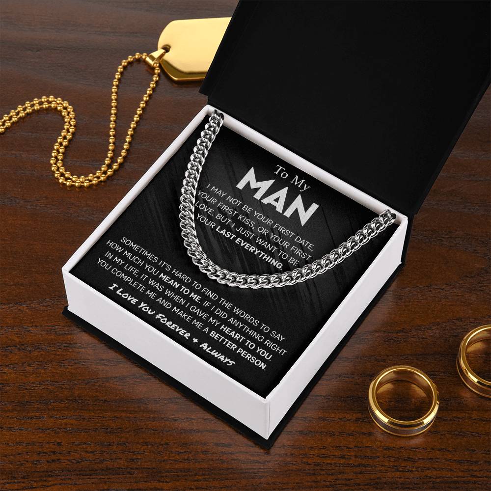 Last Everything Cuban Link Chain for Men - Shopping Therapy Jewelry