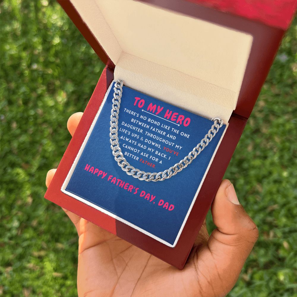 To My Hero Cuban Link Chain For Men