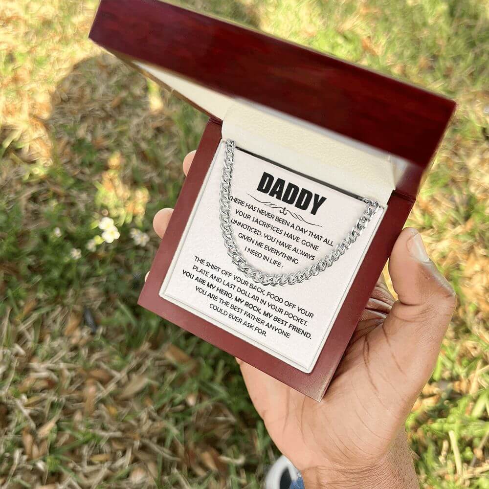 Best Father Ever Cuban Link Chain For Men