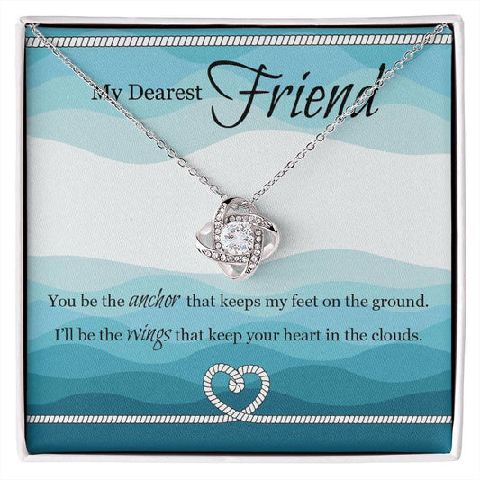 Wings That Keep Your Heart-Love Knot Friendship Necklace - Shopping Therapy, LLC Jewelry