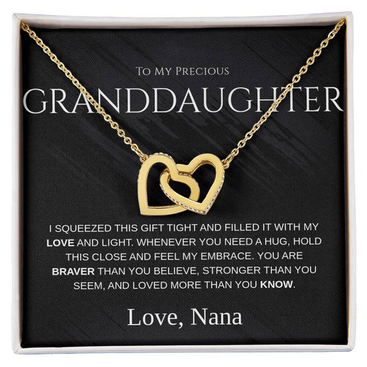 Granddaughter Gift Necklace – “To My Precious Granddaughter” Message Card From Grandma