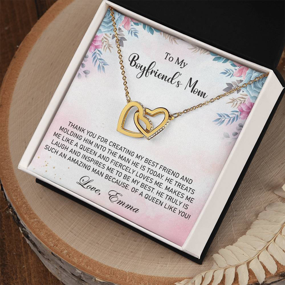 My Boyfriend's Mom-Interlocking Hearts Necklace - Shopping Therapy, LLC Jewelry