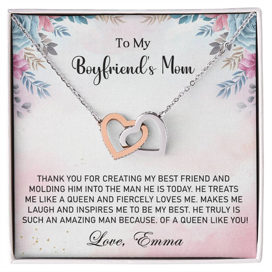 My Boyfriend's Mom-Interlocking Hearts Necklace - Shopping Therapy, LLC Jewelry