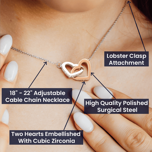 You Deserve The Best-Interlocking Hearts Necklace - Shopping Therapy, LLC Jewelry