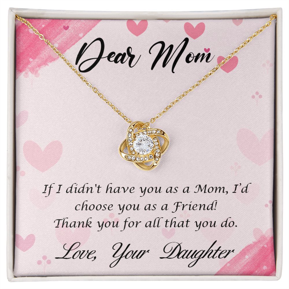 Dear Mom-Love Knot Pendant Necklace - Shopping Therapy, LLC Jewelry