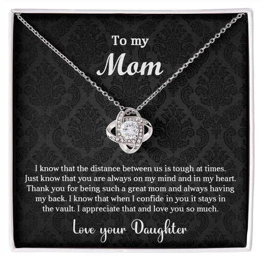 Always On My Mind Mom Love Knot Necklace For Mom - Shopping Therapy, LLC Jewelry