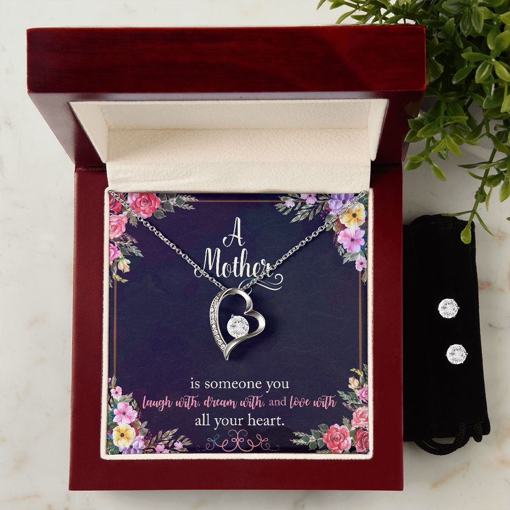 Love With All Your Heart-Forever Love Necklace And Earrings - Shopping Therapy, LLC Jewelry