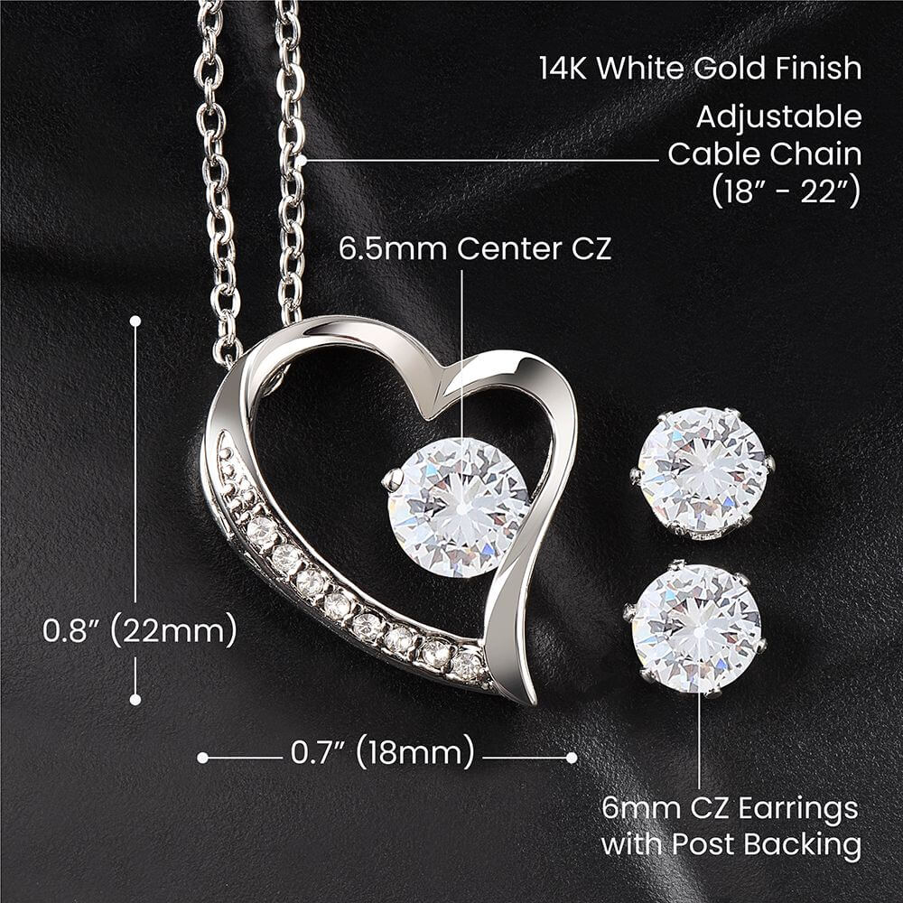 Granddaughter Earrings And Necklace Gift Set - Shopping Therapy, LLC Jewelry