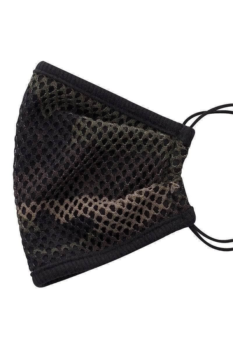 Black Reusable Mesh Face Mask - Shopping Therapy Masks