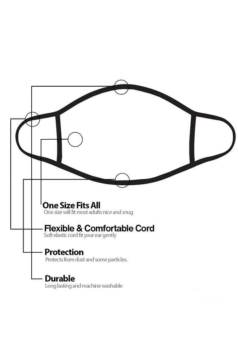 Good Vibes Reusable Graphic Print Face Mask - Shopping Therapy, LLC Masks