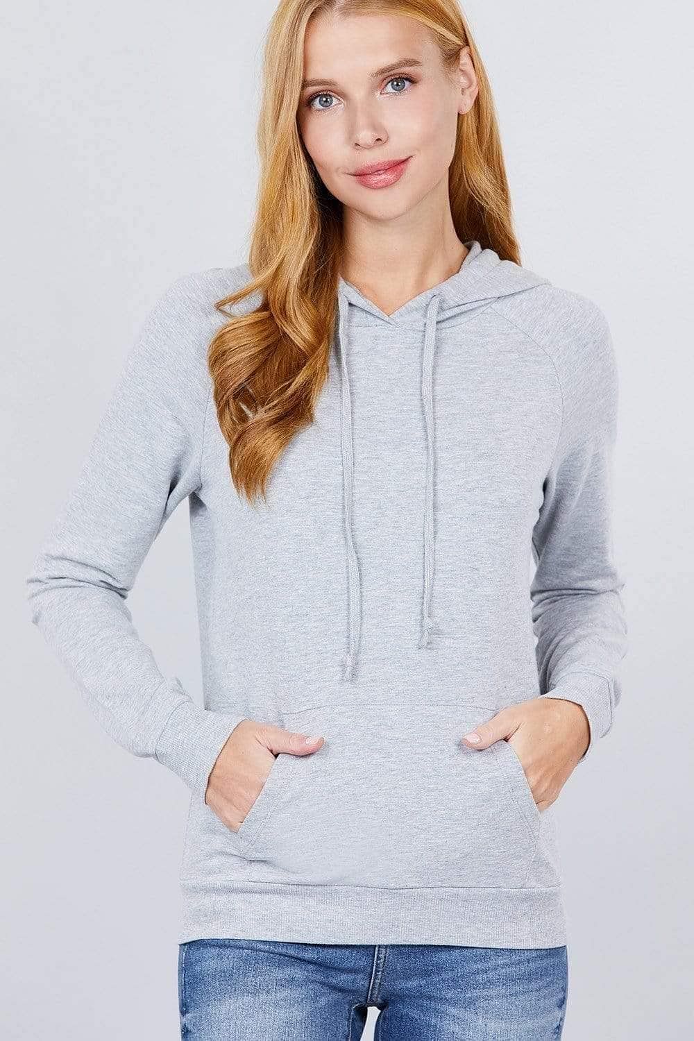 Heather Gray French Terry Long Sleeve Sweatshirt - Shopping Therapy M Sweatshirt