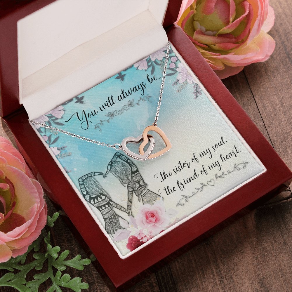 Interlocking Hearts Necklace-You Will Always Be - Shopping Therapy, LLC necklace