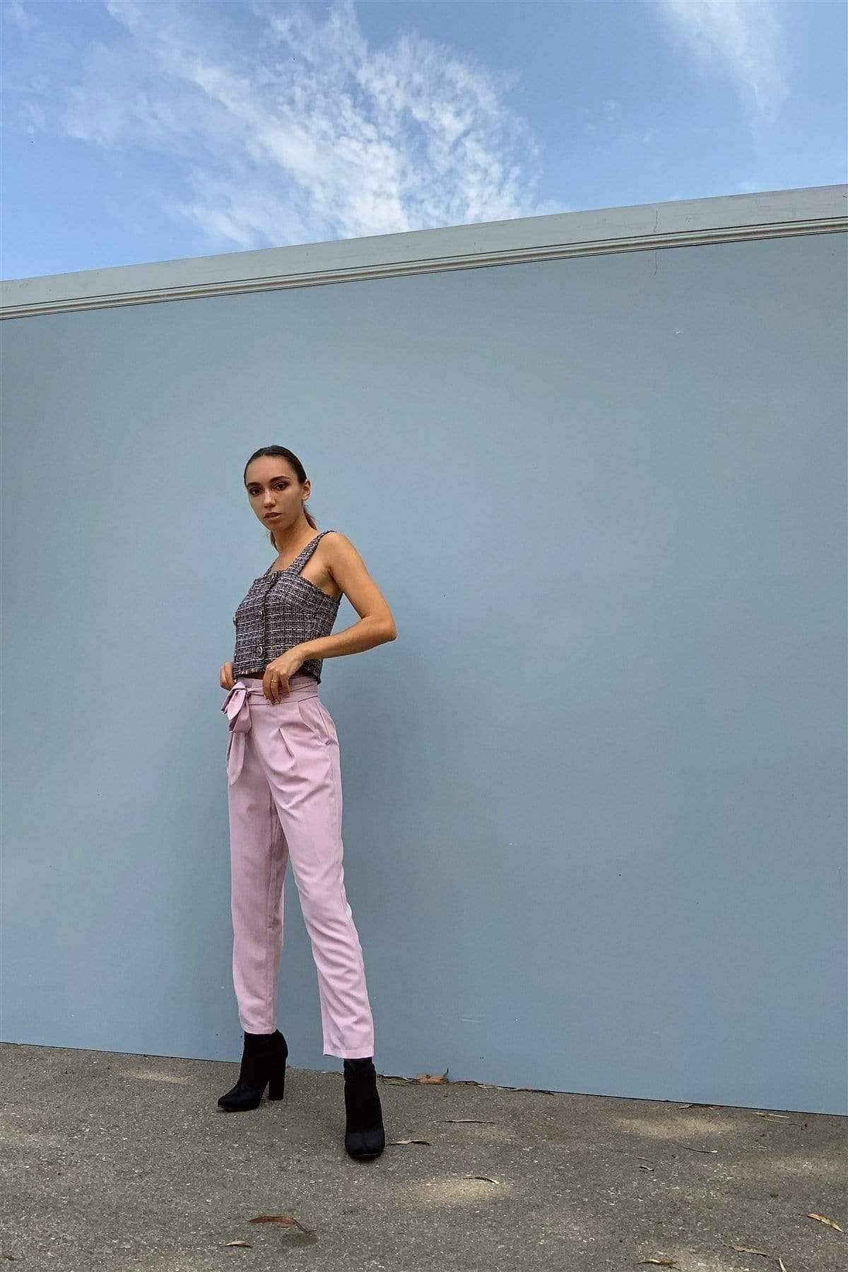 Mauve Ankle Length Skinny Leg Dress Pants - Shopping Therapy L Dress pants