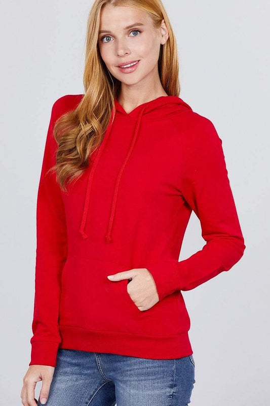 Red French Terry Long Sleeve Sweatshirt - Shopping Therapy, LLC Sweatshirt