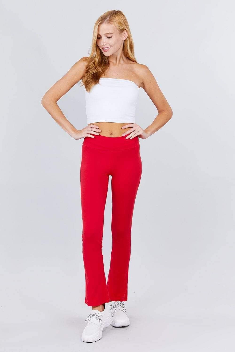 Red Women's Yoga Leggings - Shopping Therapy Leggings