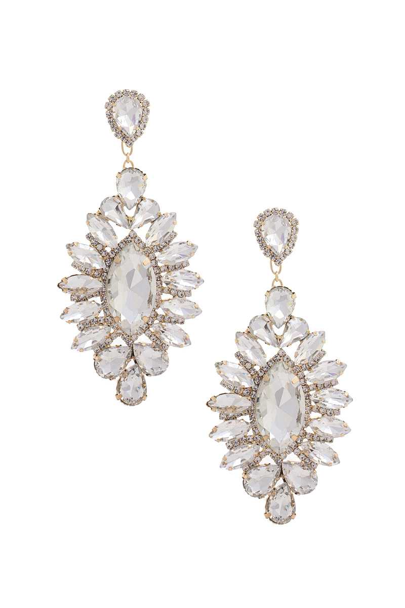 Rhinestone Dangle Earring - Shopping Therapy, LLC Dangle & Drop Earrings