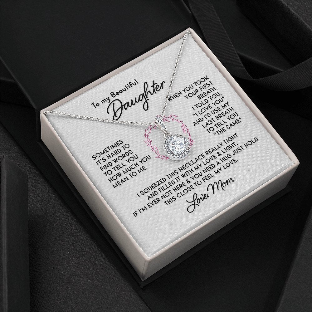 My Beautiful Daughter-Feel My Love Eternal hope Necklace - Shopping Therapy, LLC Women's necklaces