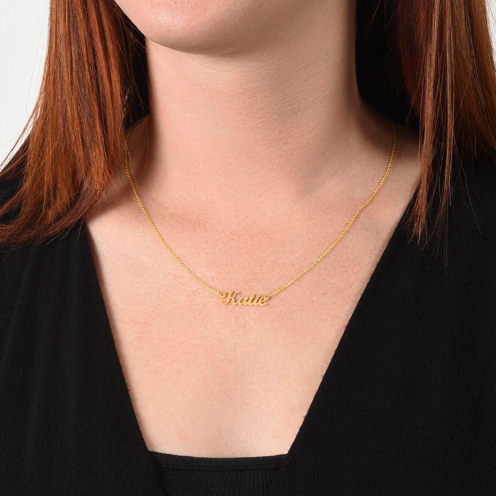 Custom Name Necklace With Message Card - Shopping Therapy, LLC Jewelry