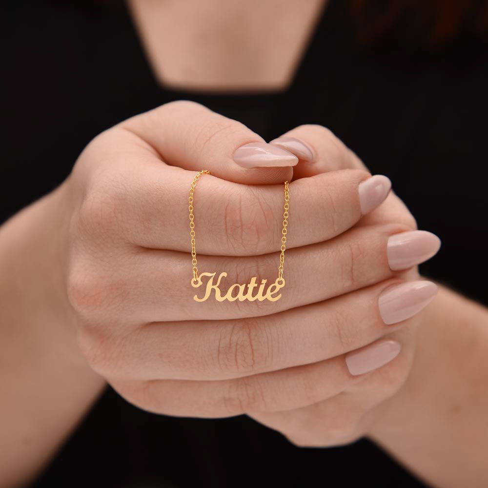 Custom Name Necklace With Message Card - Shopping Therapy, LLC Jewelry