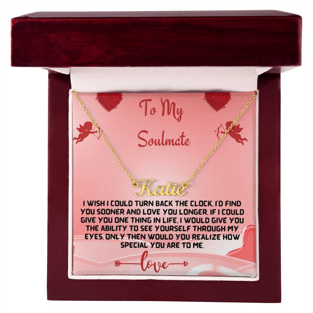 Custom Name Necklace With Message Card - Shopping Therapy, LLC Jewelry
