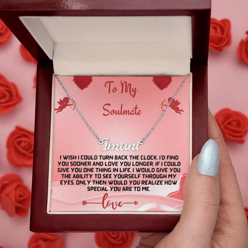 Custom Name Necklace With Message Card - Shopping Therapy, LLC Jewelry
