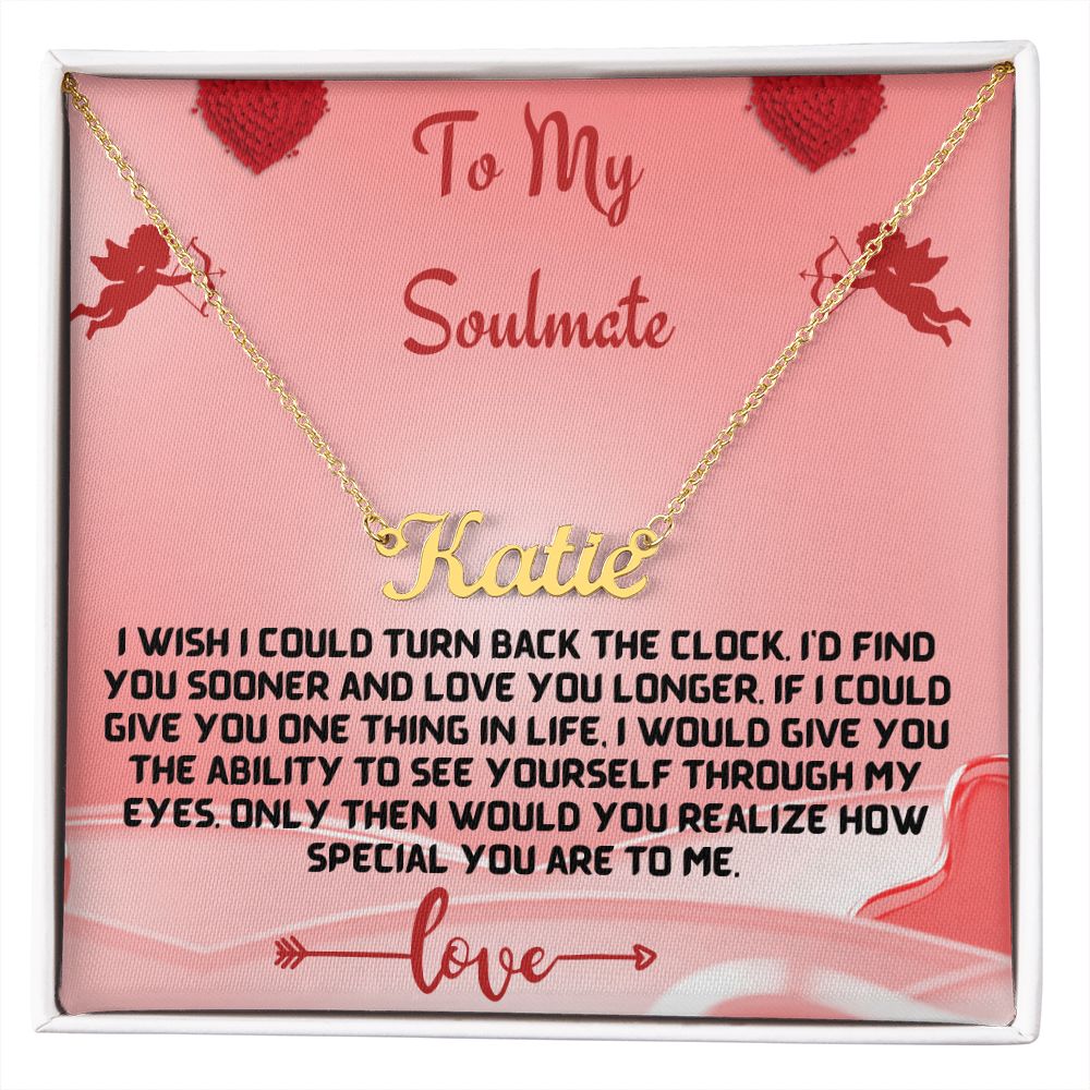 Custom Name Necklace With Message Card - Shopping Therapy, LLC Jewelry