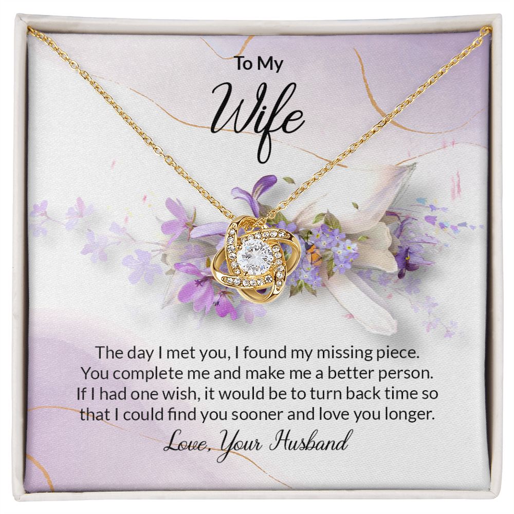 Love you Longer Love knot Necklace For Wife - Shopping Therapy, LLC Jewelry