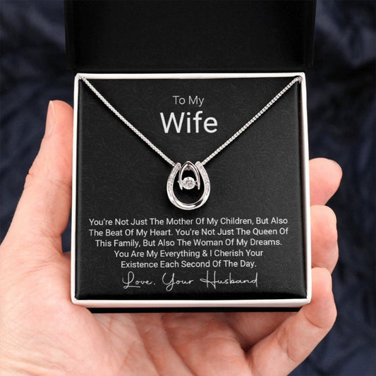 Lucky In Love Necklace For Wife - Shopping Therapy, LLC Jewelry