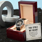 You Stole My Heart-Men's Openwork Watch - Shopping Therapy Jewelry