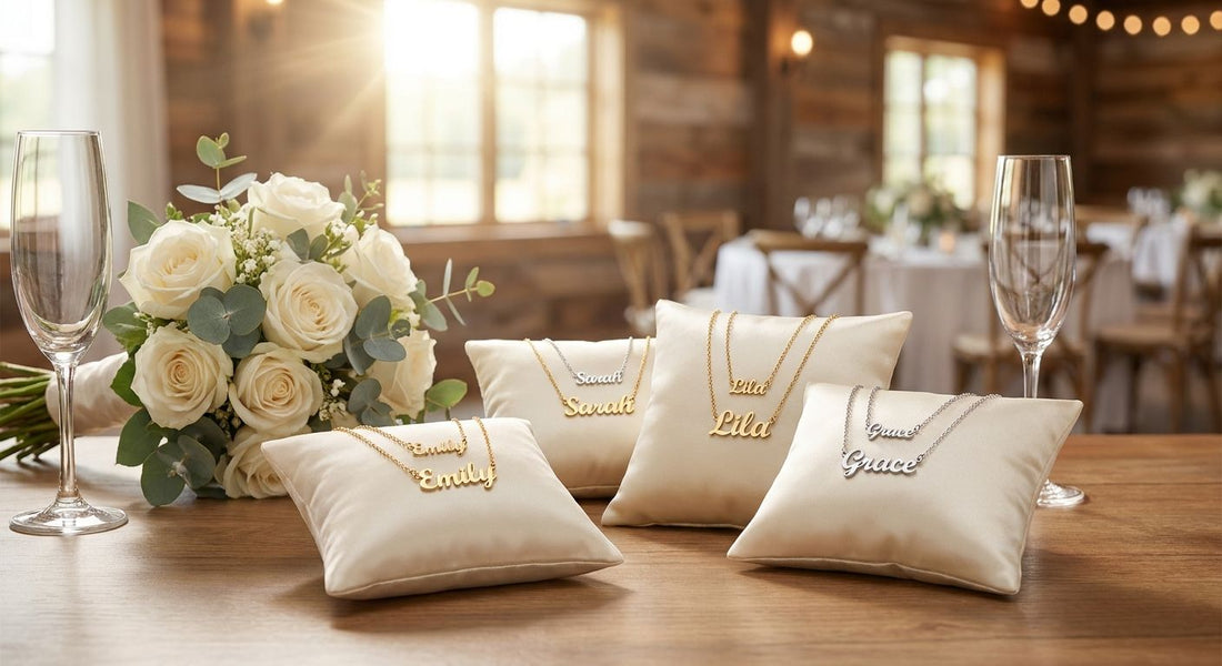 Custom name necklaces for bridesmaids