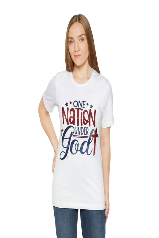 Patriotic Short Sleeve V-Neck Women's Jersey Tee - Shopping Therapy, LLC T-Shirt
