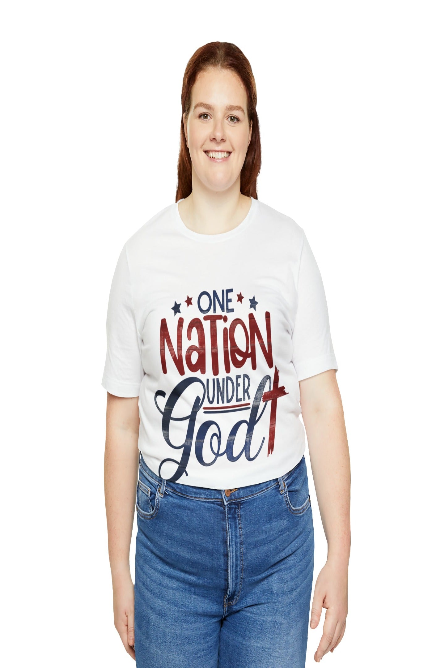 Patriotic Short Sleeve V-Neck Women's Jersey Tee - Shopping Therapy T-Shirt