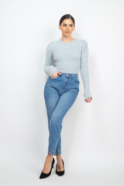 Light Denim Mom Jeans