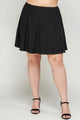 Black Plus Size Knit Eyelet A-line Skirt - Flattering Comfort & Style