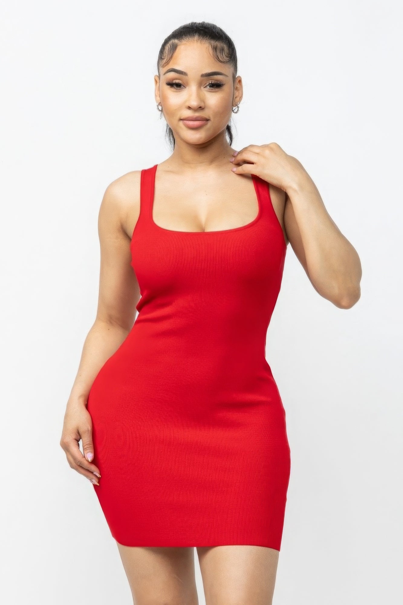 Bold Red Open Back Sleeveless Mini Dress | Chic & Vibrant Style