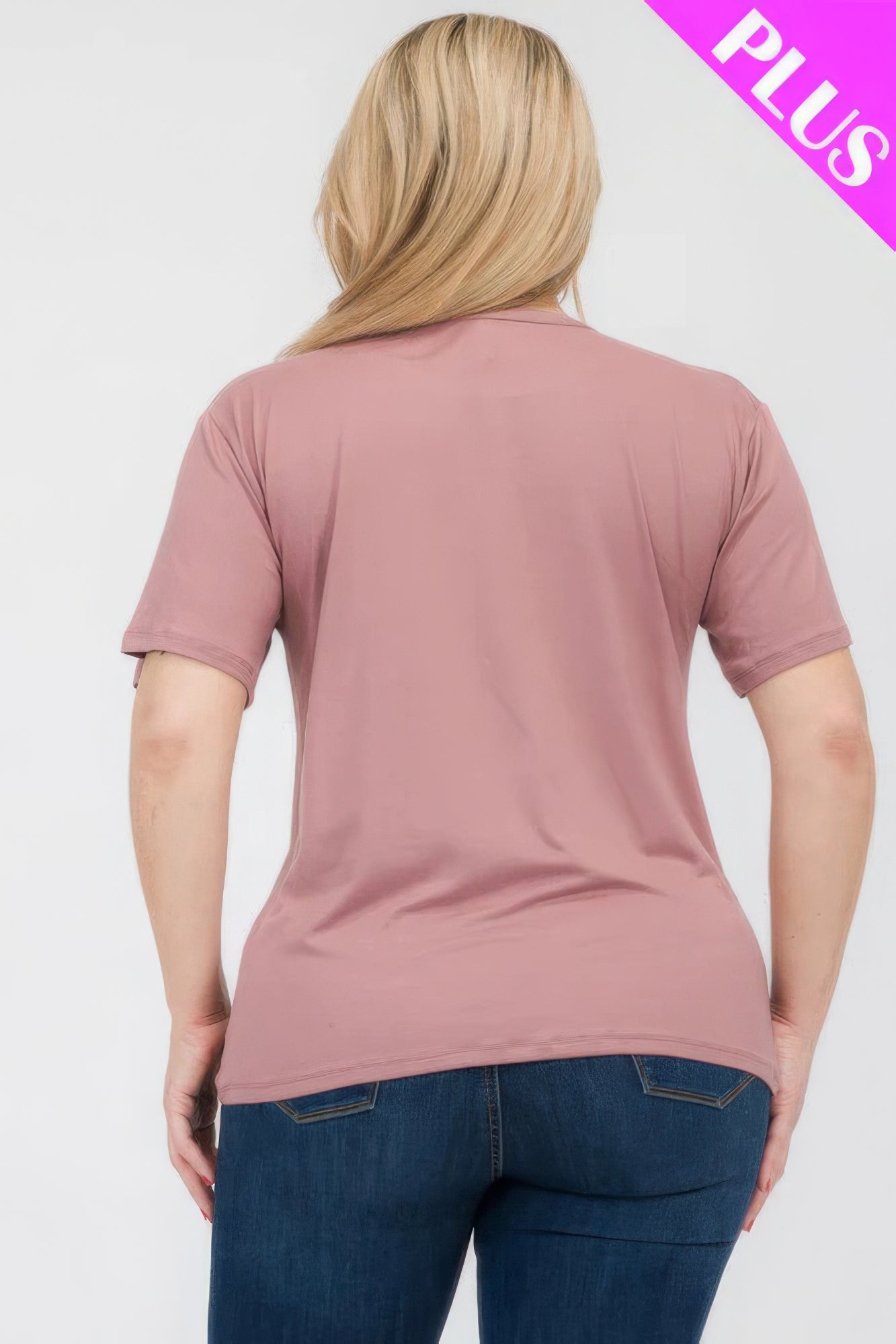 Rose Plus Size 3/4 Sleeve T-Shirt