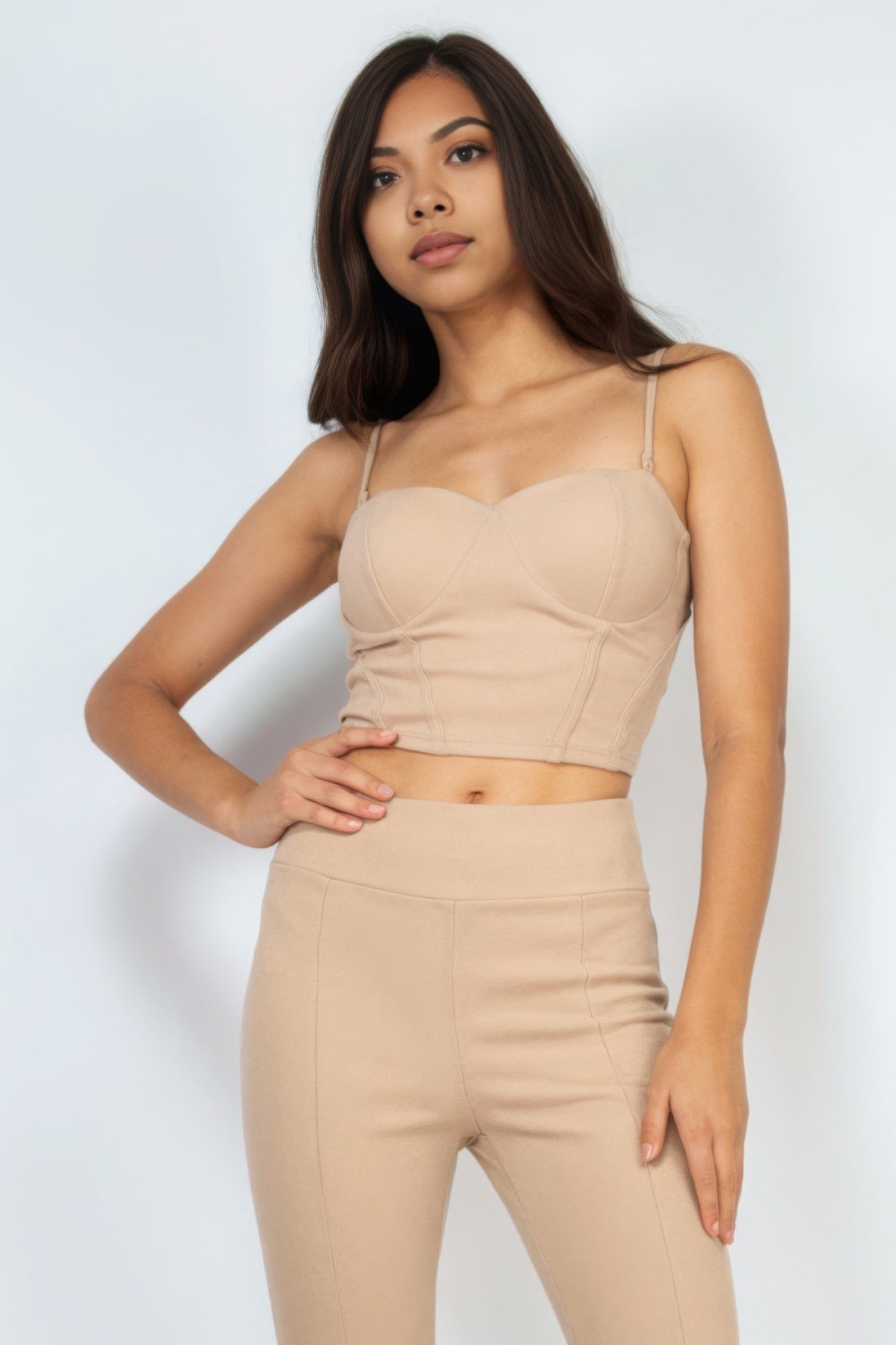 Cream Corset Bustier Crop Top - Timeless & Comfortable