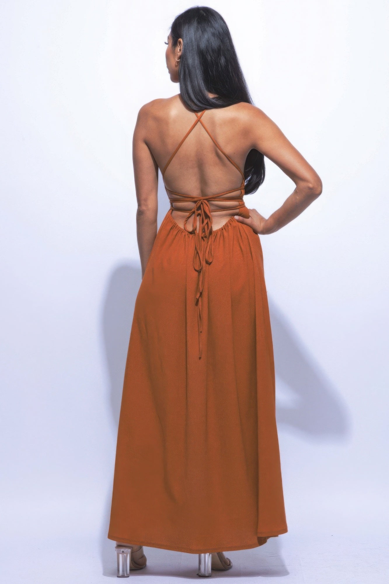 Mocha Spaghetti Strap Maxi Dress | Stylish & Comfortable