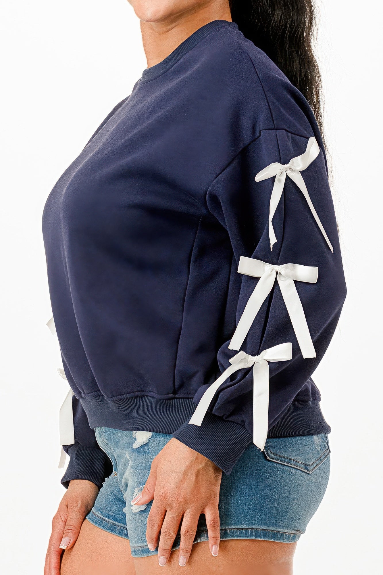 Casual Sweatshirt With Bow