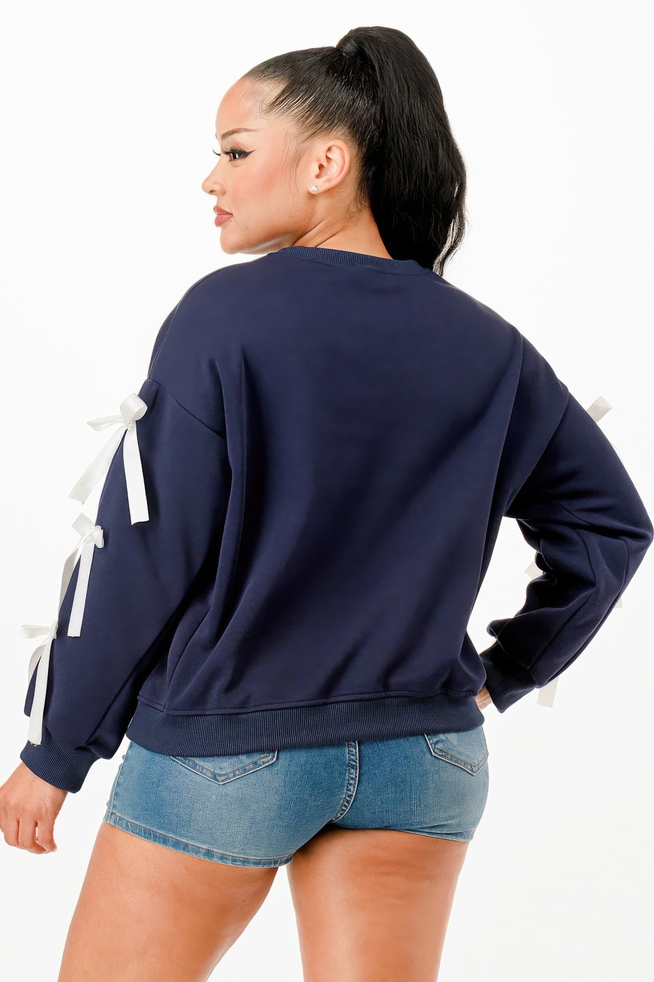 Casual Sweatshirt With Bow