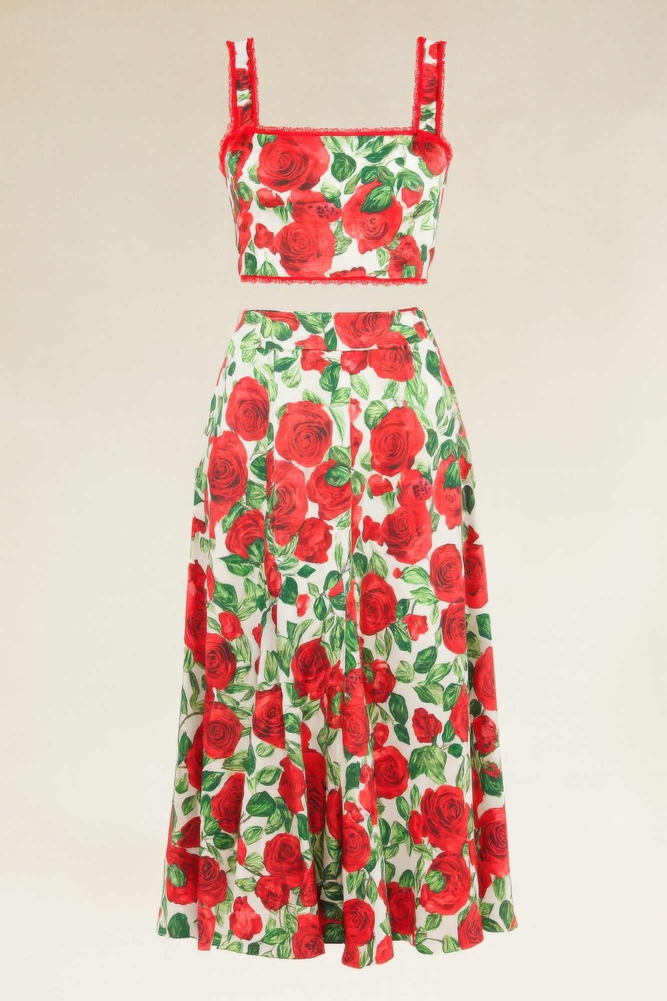 Rose Tank And Maxi Skirt Set