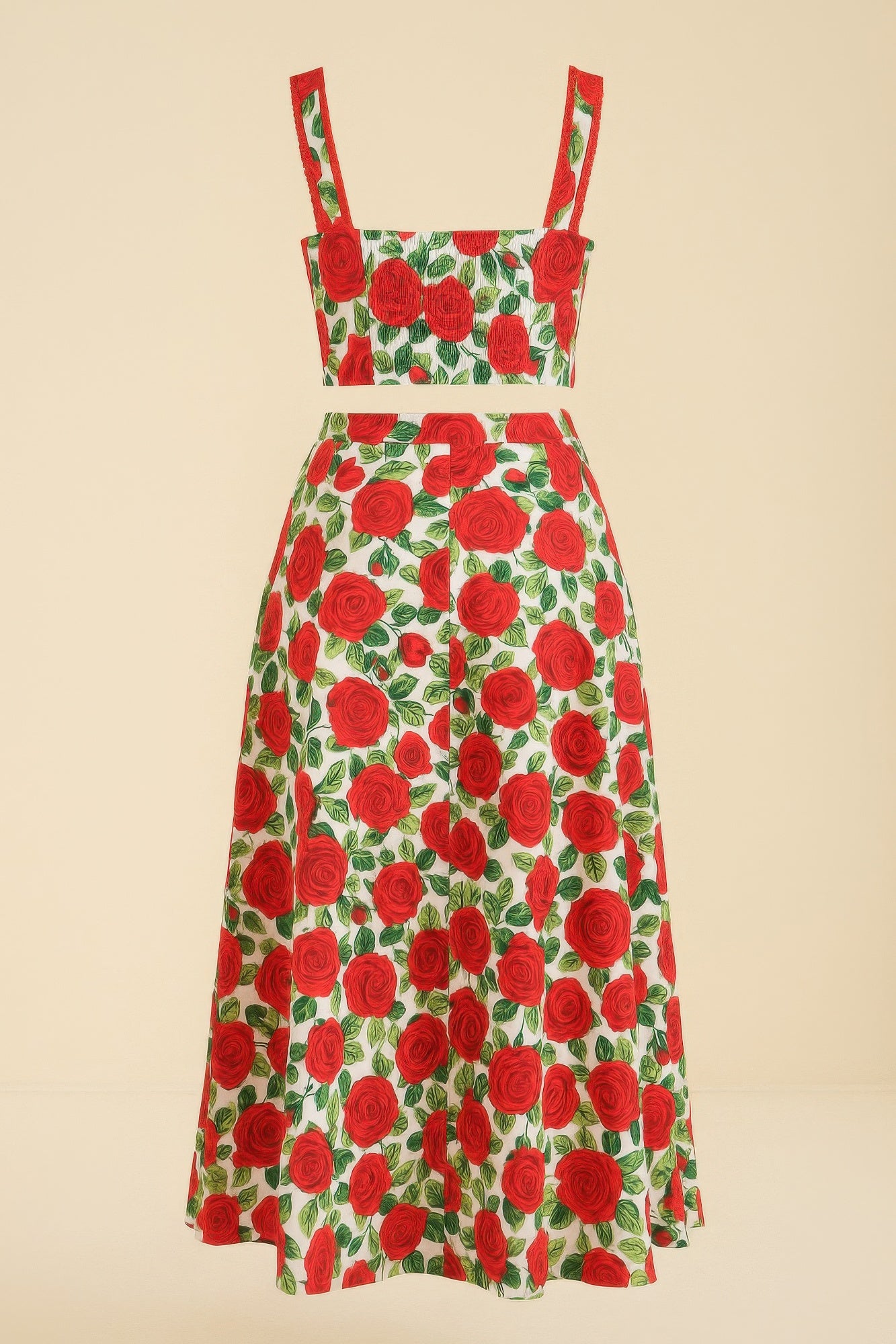 Rose Tank And Maxi Skirt Set