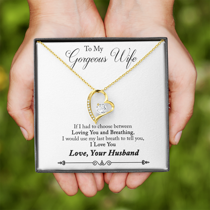 To My Gorgeous Wife–Necklace Gift from Husband