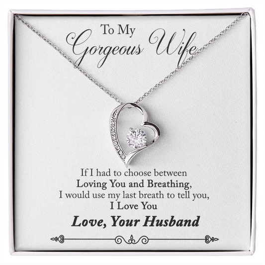 To My Beautiful Wife – Love Knot Necklace Gift from Husband